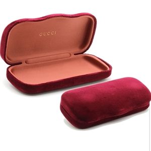 GUCCI ruby red sunglass/eyeglass case